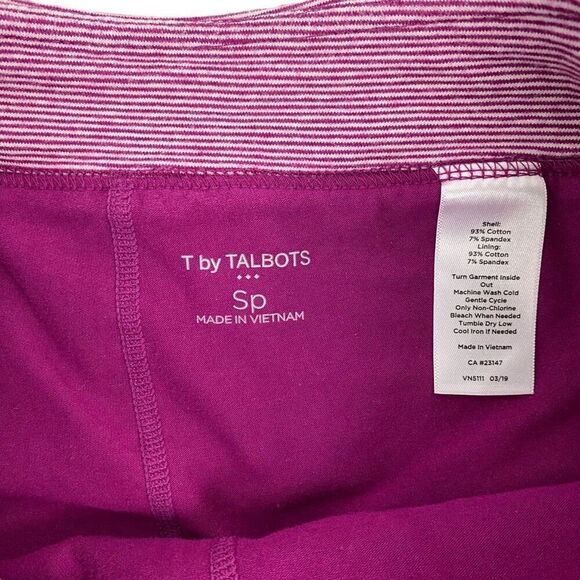 T by Talbots Stripe Skirt / Skort size Small Petite Pink - Picture 4 of 6
